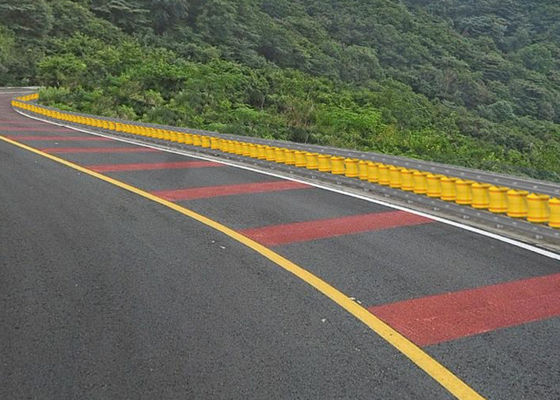 شراء حاجز أسطواني متين من مادة EVA مملوءة باللون الأصفر مع خطوط سوداء، ملحقات حاجز أمان للتطبيقات الصناعية والإنشائية online manufacture