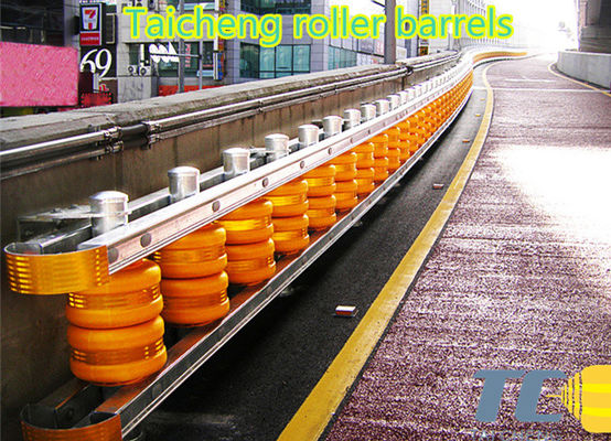 سعر جيد Panel Height 1.2m Rolling Guardrail Barrier Diameter 245 350 Mm Roller Size Designed for Site Safety and Traffic Management الانترنت