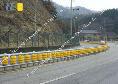 ISO 9001 PU Foam Foller من حاجز تحطم الطريق الأصفر 350 * 500MM
